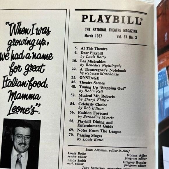 Sweet Sue PLAYBILL March 1987 Music Box Theatre Broadway NYC Vintage Program - Picture 6 of 12